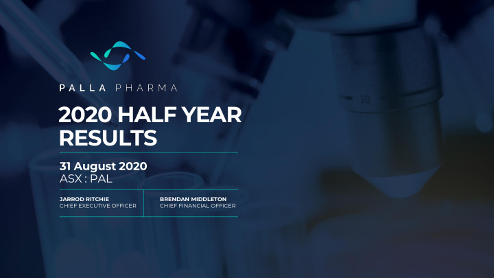 2020 half year results