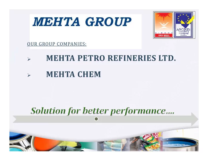 mehta petro refineries ltd