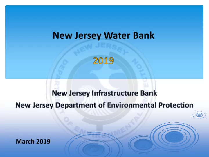 nj water bank financing program