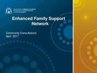 Network  Subtitle Arial Narrow 18  Community Consultations  April  2017  Workshop