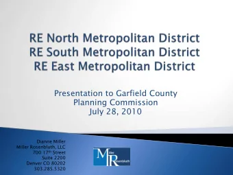 July 28, 2010  Dianne Miller  Miller Rosenbluth, LLC 700 17 th Street  Suite 2200  Denver CO 80202