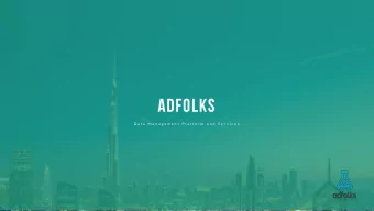 ADFOLKS  D a t a  M a n a g e m e n t  P l a t f o r m  a n d  S e r v i c e s  Behaviorally