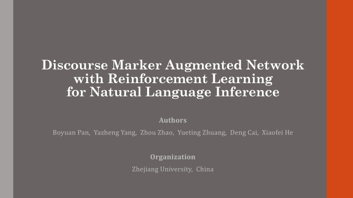 discourse marker augmented network with reinforcement