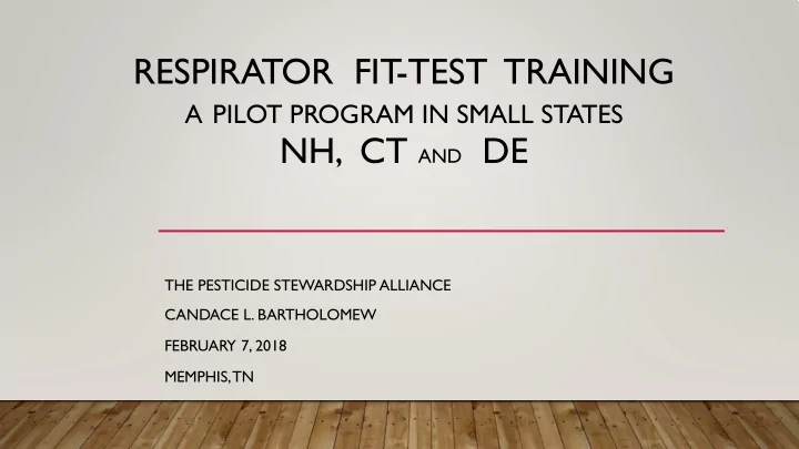 respirator fit test training