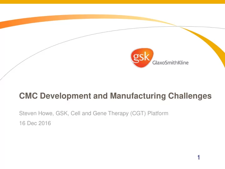 cmc development and manufacturing challenges
