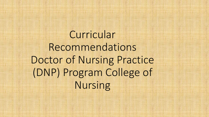 doctor of nursing practice