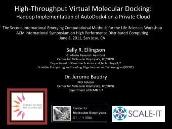High-Throughput Virtual Molecular Docking:  Hadoop Implementation of AutoDock4 on a Private Cloud