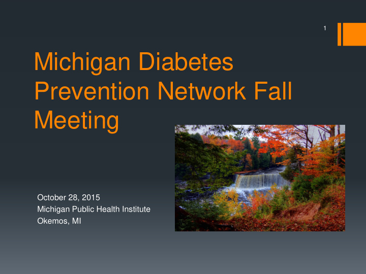michigan diabetes prevention network fall meeting