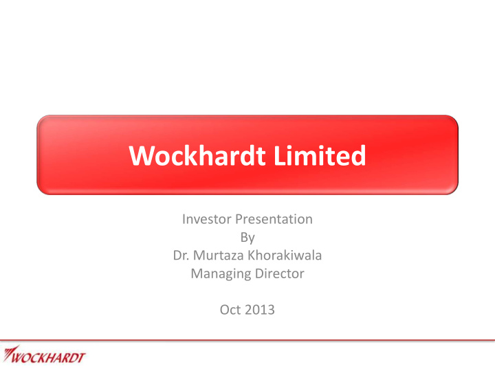 wockhardt limited