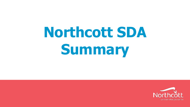 northcott sda summary session objectives