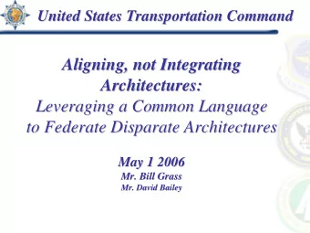 Aligning, not Integrating  Aligning, not Integrating  Architectures:  Architectures:  Leveraging a