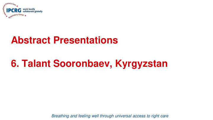 abstract presentations 6 talant sooronbaev kyrgyzstan