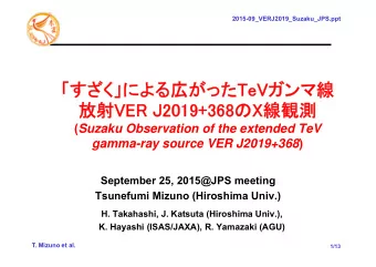 TeV  VER J2019+368X ( Suzaku