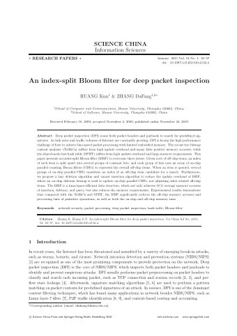 . RESEARCH PAPERS .  January 2011 Vol. 54 No. 1: 2337  doi:  10.1007/s11432-010-4132-4  An
