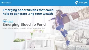 Emerging opportunities that could  help to generate long term wealth  Invest in  Mar 2020  Large