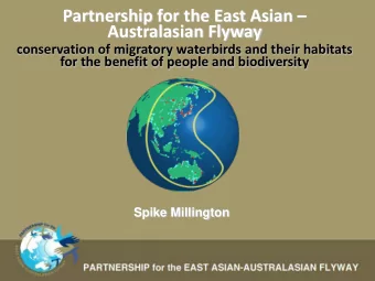 Partnership for the East Asian   Australasian Flyway  conservation of migratory waterbirds and