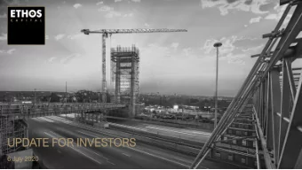 UPDATE  E FOR IN  INVE  VESTOR  ORS  6 July  ly 2020  20  1  Introduction  C O N T E N T S  2