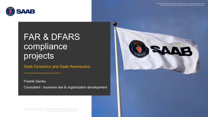 far dfars compliance projects