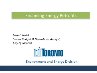 Environment and Energy Division  Environment and Energy Division  Energy Efficiency Retrofit