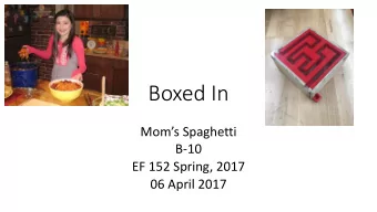 Boxed  In  Moms  Spaghetti    B-10  EF  152  Spring,  2017  06  April