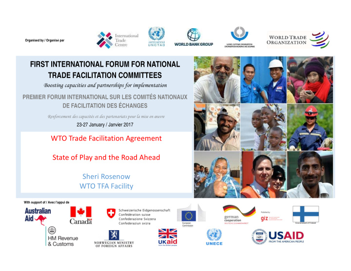 first international forum for national trade facilitation