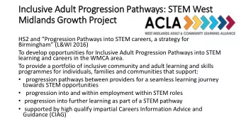 Mid  idlands Growth Project  HS2 and Progression Pathways into STEM careers, a strategy for