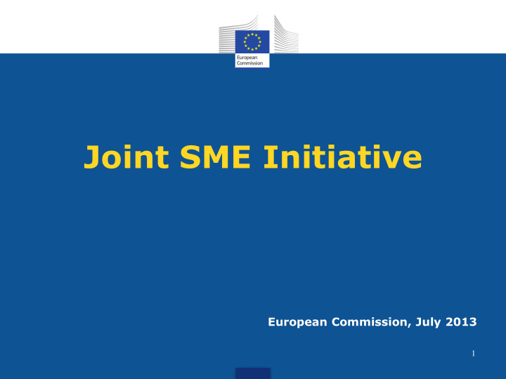 joint sme initiative