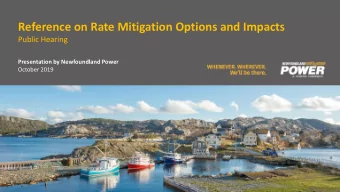 Reference on Rate Mitigation Options and Impacts  Public Hearing  Presentation by Newfoundland