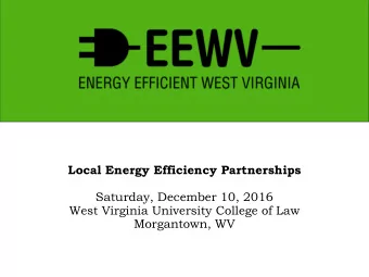 Saturday, December 10, 2016  West Virginia University College of Law  Morgantown, WV  Outline