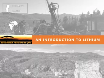 AN INTRODUCTION TO LITHIUM  Lithium: what is it?  2  Lithium is a soft silvery-white metal