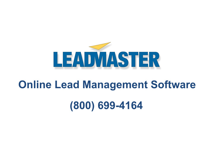 online lead management software 800 699 4164 about