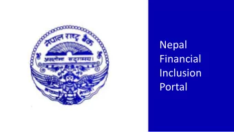 Nepal  Financial  Inclusion  Portal