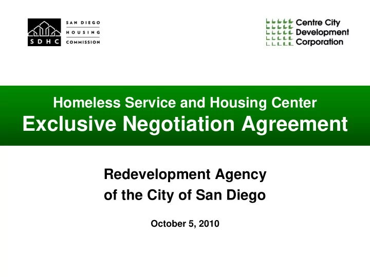 exclusive negotiation agreement