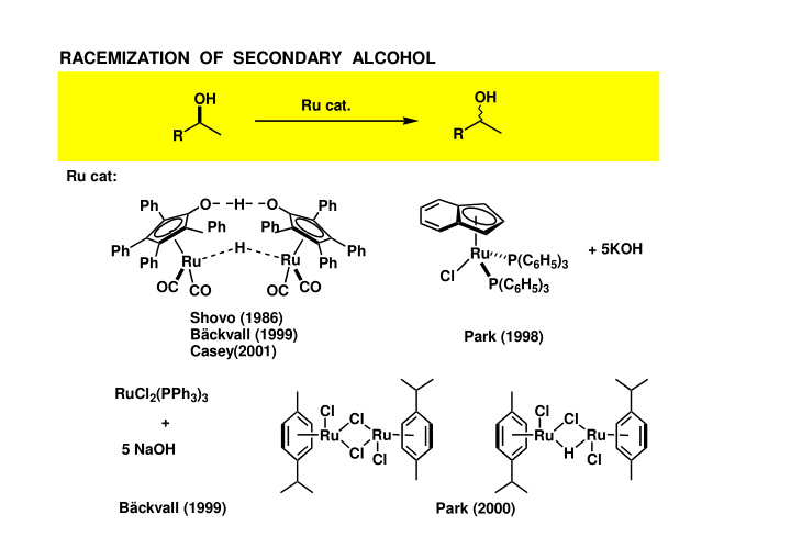 racemization of secondary alcohol