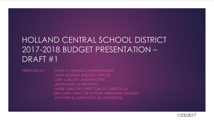 holland central school district 2017 2018 budget