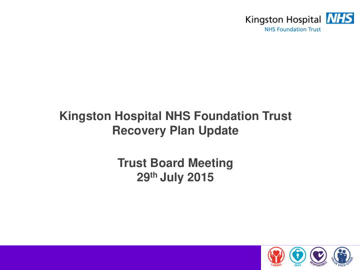 kingston hospital nhs foundation trust recovery plan