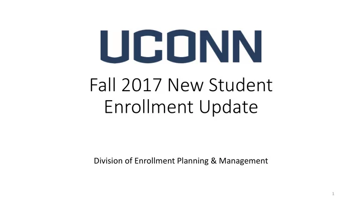 enrollment update
