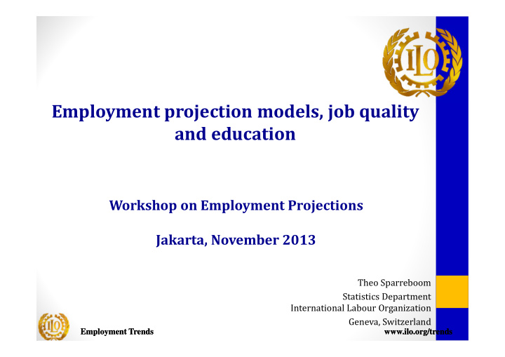 employment projection models job quality and education