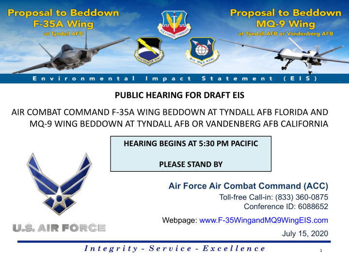 public hearing for draft eis air combat command f 35a