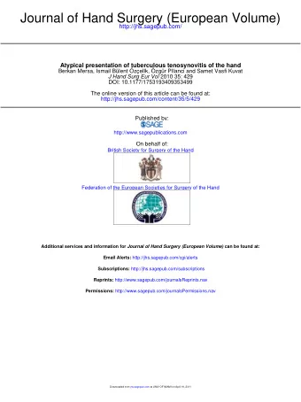 Journal of Hand Surgery (European Volume)  http://jhs.sagepub.com/  Atypical presentation of