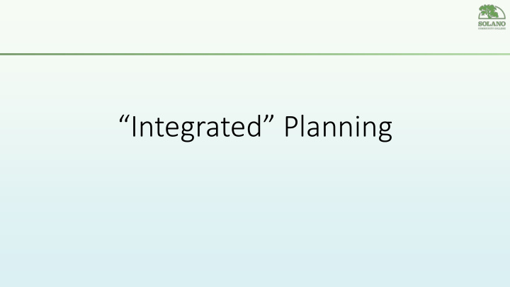 integrated planning definition
