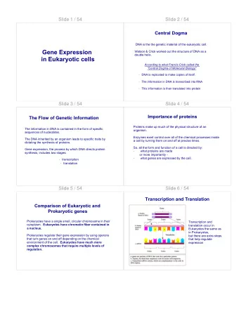 Gene Expression  Watson &amp; Crick worked out the structure of DNA as a  double helix.  in