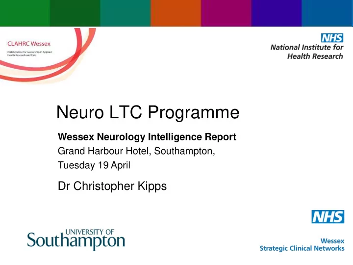neuro ltc programme