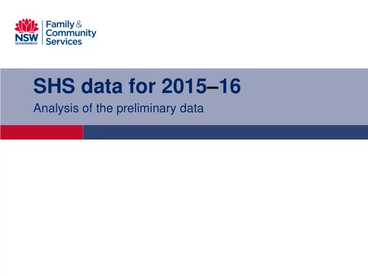 shs data for 2015 16