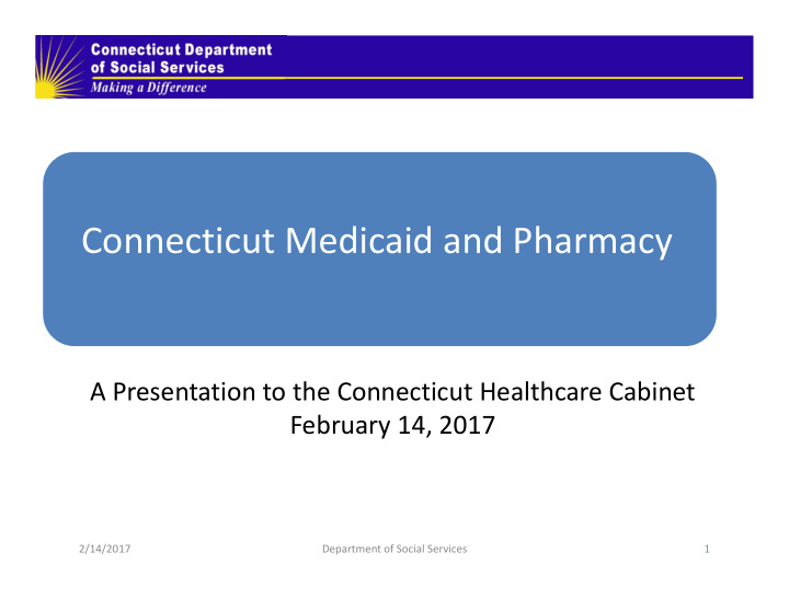 connecticut medicaid and pharmacy