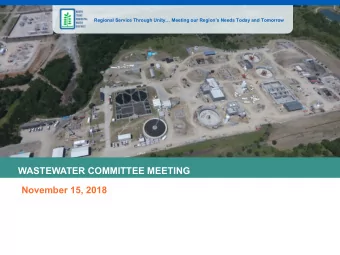 WASTEWATER COMMITTEE MEETING  November 15, 2018  AGENDA  I.  CALL TO ORDER  II.  OPENING REMARKS