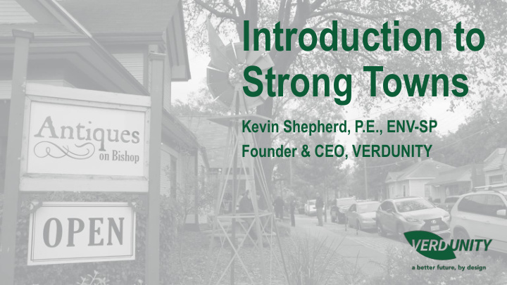 introduction to strong towns