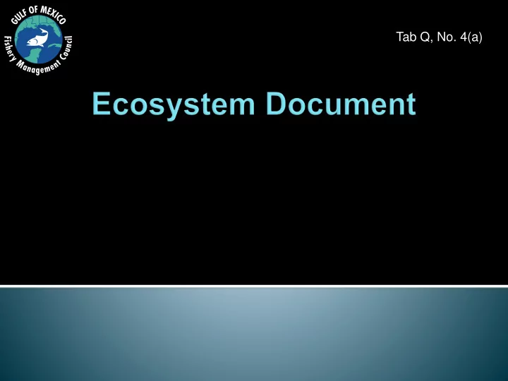 tab q no 4 a https st nmfs noaa gov ecosystems ebfm ebfm