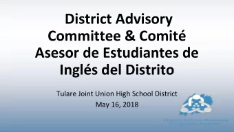 District Advisory  Committee &amp; Comit  Asesor de Estudiantes de  Ingls del Distrito  Tulare
