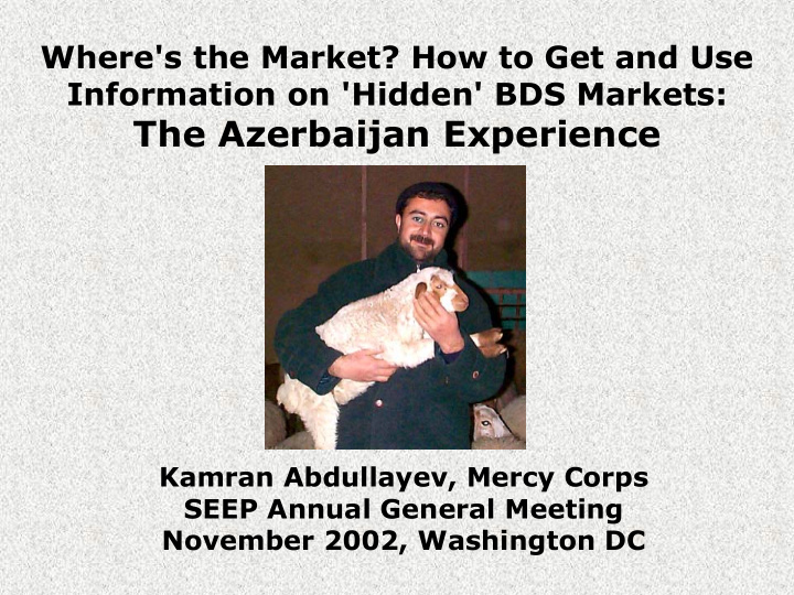 the azerbaijan experience